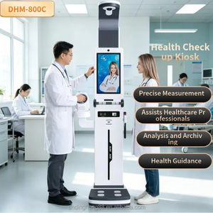 DHM-T90 HealthCenter HealthCheckup Kiosque de contrôle de santé avec pèse-personne mécanique, écran tactile LCD 24 pouces, construction en acier, OEM/ODM, garantie 12 mois - Product Image 1