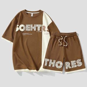 Conjunto Deportivo Informal de Algodón para Hombre ANSZKTN, Traje de Verano de Dos Piezas con Pantalones Cortos, Chándal de Manga Corta con Sensación de Frescura - Product Image 4