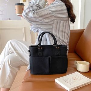 Sacs à bandoulière pour femmes, grande capacité, sacs messager carrés, sacs fourre-tout en toile - Product Image 4