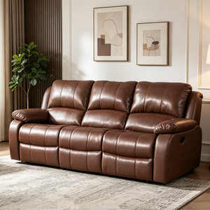 Wholesale Modern Luxury Three Seat <b>Recliner</b> Set Multifunctional Comfortable Leather Eco-Friendly Home Furniture B1008 Modern Des - Product Image 1