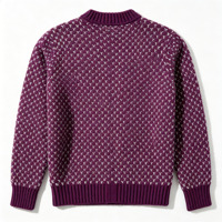 Cardigan en tricot jacquard grande taille brodé, avec poignets côtelés, vêtement d'extérieur tricoté, personnalisé pour femme, directement de l'usine