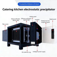 Purificateur d'air en acier au carbone à sortie directe d'usine, filtre électrostatique pour fumée de cuisine commerciale et de barbecue, idéal pour les magasins de barbecue