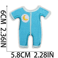 Nouveau populaire bleu mignon garçon dessin animé petit ours canard broderie fer sur patchs pour enfants vêtements