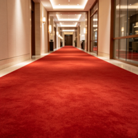 Tapis d'exposition rouge en rouleau, polyester non tissé, moquette mur à mur pour hôtels et événements, vente en gros d'usine, OEM ODM disponible