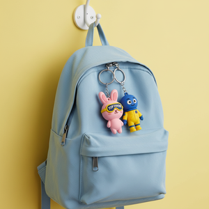 Porte-clés en caoutchouc souple 3D personnalisé, porte-clés en PVC imperméable avec logo, cadeaux promotionnels personnalisés pour le marketing de marque - Product Image 4
