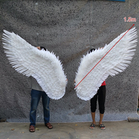 Décoration murale, grandes ailes d'ange en plumes