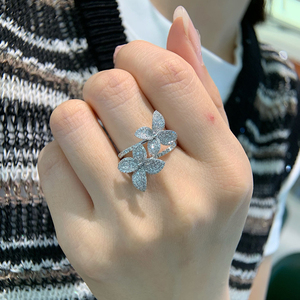 อาซูโอ เรียล จิวเวลรี่ 18K แหวนทองคำขาวธรรมชาติเพชรหรูหราแหวนดอกไม้ของขวัญสำหรับผู้หญิงระดับไฮเอนด์งานเลี้ยงปาร์ตี้ Au750 - Product Image 6