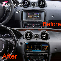 Carplay 10.25 inci pemutar DVD mobil, aksesori Video mobil GPS Android Auto 2016 untuk Jaguar XJ/XJL 2017