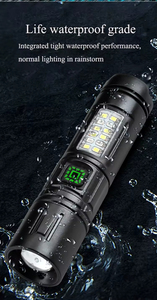 ไฟฉาย LED ขนาดเล็กความสว่างสูง พร้อมไฟด้านข้าง ชาร์จซ้ำได้ สำหรับใช้ในบ้านกรณีฉุกเฉิน แบตเตอรี่ใช้งานได้ยาวนาน - Product Image 3