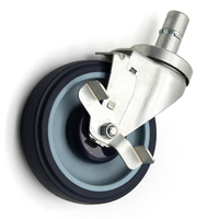 Roues à roulettes de 5 et 6 pouces avec roulement à billes, roues rigides en polyuréthane de 50 mm, roues en fer TPR PP polyoléfine, roulettes OEM personnalisables