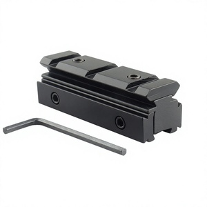 Adaptateur à rainures multiples G0011-2B 11-20mm usiné CNC, ultra-léger, noir mat, base longue fixe pour observation extérieure - Product Image 3