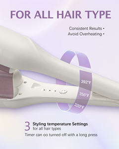 Fer à boucler électrique breveté 1,5 pouce à anions, double tension, pour ondulations et boucles, usage domestique, style 'egg roll', avec manuel d'utilisation en français - Product Image 6