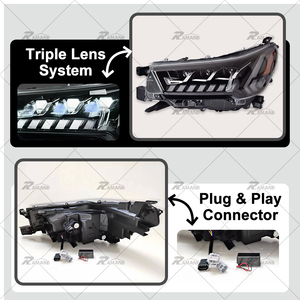 ไฟหน้า LED 3 เลนส์ ความสว่างสูง สำหรับ Hilux Revo ปี 2021-2025 แบบเสียบปลั๊กใช้งานได้ทันที ชุดไฟหน้าทดแทนโดยตรง - Product Image 4
