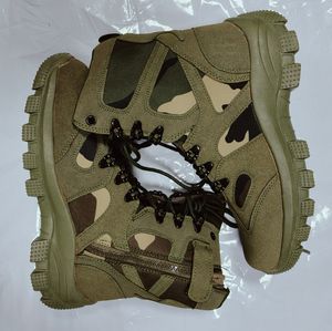 Bottes de randonnée légères imperméables TSB0106 vert camouflage jungle, hautes, à fermeture éclair, antidérapantes et résistantes à l'usure - Product Image 4