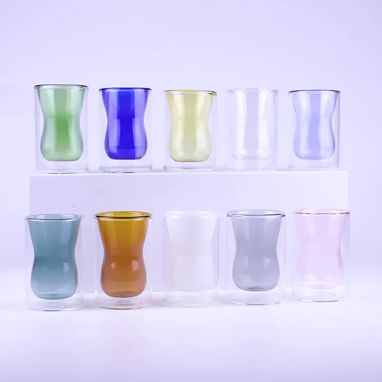 Glas Glazen Koffie Kopje Thee Glas Dubbele Muur Drinkglazen Thermische Tumbler Cup Voor Turkse Koffie Mok