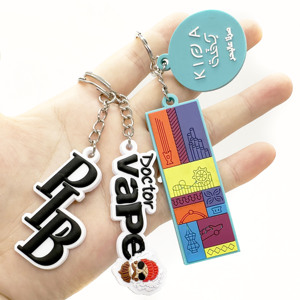 High Quality Waterproof Soft PVC Keyring <b>Custom</b> Double-Sided Logo Rubber <b>Keychains</b> for Kids & Animation Fans - Product Image 5