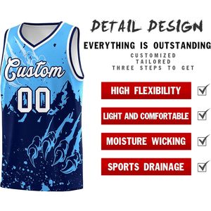 Maillot de basket-ball personnalisé avec short, unisexe, col en V, sublimé, anti-humidité, nom et numéro personnalisés, uniforme d'équipe - Product Image 5