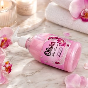 Orchid and Lotus Moisturizing <b>Liquid</b> Hand Soap with Glycerin and Botanical Extracts for Gentle Daily Cleansing 500 ml Olivia Lov - Product Image 2
