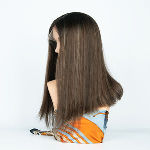 Perruques en cheveux humains alignés de qualité européenne, directement de l'usine, sans colle, avec dentelle suisse, perruque juive transparente pour femmes - Product Image 2