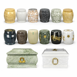 Urna Cineraria in Marmo Bianco Direttamente <span class=keywords><strong>dalla</strong></span> Fabbrica, Design Europeo Durevole, Contenitore per Ceneri di Adulti per Funerali Interni - Product Image 5