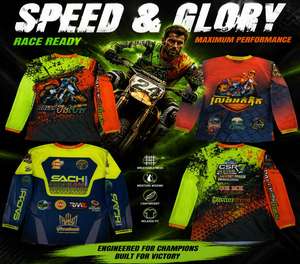 Jersey de Motociclismo Personalizado, Impermeable, 180g, Unisex, Manga Larga, <span class=keywords><strong>para</strong></span> Adultos, Motocross MX Todoterreno, Transpirable, de Secado Rápido - Product Image 2