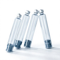 Cartouches en verre biodégradable stériles transparentes de 3 ml avec couvercle en aluminium et bouchon en caoutchouc, emballage résistant à l'eau pour les soins de la peau