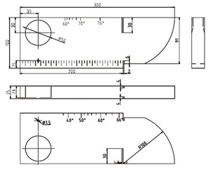 Ultrasonic Flaw Detector <strong>Calibration</strong> <strong>Blocks</strong> Standard Test <strong>Blocks</strong> IIW V1 - Product Image 2