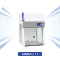 SCITEK Cabinet à flux laminaire vertical de paillasse avec filtre HEPA haute performance, système de contrôle par microprocesseur LCD et vitesse d'air réglable