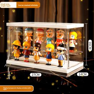 Étagère de <span class=keywords><strong>rangement</strong></span> pour boîtes mystères Pop Mart, vitrine transparente en <span class=keywords><strong>plastique</strong></span>, boîte de présentation pour poupées, boîte de <span class=keywords><strong>rangement</strong></span> pour figurines, empilable, moderne - Product Image 4