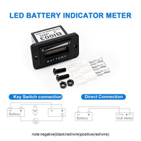 Alternateur pour voiturette de golf électrique, véhicule électrique, machine à empiler Star Car, voltmètre numérique LED 48 volts, jauge de batterie LED
