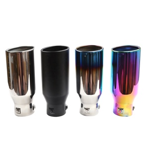Silenciador de coche Universal 8,5 "Punta de tubo de escape ajustable de largo 2,5" entrada 3 "salida plata Punta de tubo de escape de acero inoxidable - Product Image 6