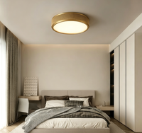 Plafonnier LED encastré en acier au design nordique, éclairage moderne rond en verre pour chambre, salon, cuisine, usine
