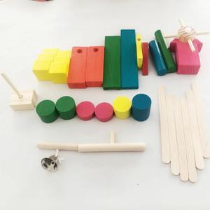 ARGE-bloques de construcción de dominó de color para niños, juguetes educativos de madera - Product Image 6