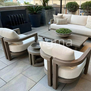 सिग्मा नवनवडिजाइन आउटडोर पैटियो सेट ठोस लकड़ी के फर्नीचर के लिए ठोस लकड़ी के आउटडोर टेक फर्नीचर सोफा सेट - Product Image 1