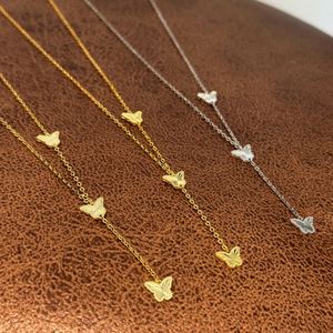 Collier avec pendentif en forme de papillon et pompon, en argent S925, design exclusif Dylam, pour tous les jours et les soirées - Product Image 6