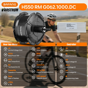 ชุดมอเตอร์ฮับหลังจักรยานไฟฟ้า G062 48V 1000W แบบไร้แปรงถ่าน ขนาด 20" 26" กันน้ำ IPX5 สำหรับจักรยานชายหาด หิมะ จักรยานอีไบค์ล้อโต  มอเตอร์ฮับกำลังสูง - Product Image 1