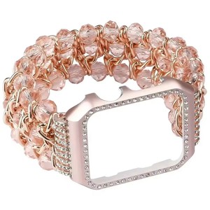 Chaîne de montre en cristal, <span class=keywords><strong>bracelet</strong></span> de montre en une seule pièce, chaîne de montre tendance, compatible avec <span class=keywords><strong>Apple</strong></span> <span class=keywords><strong>Watch</strong></span> 38/40/41 42/44/45/49 mm - Product Image 3