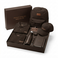 Ensemble cadeau de bienvenue personnalisable pour cadres, articles essentiels de haute qualité personnalisables, sac à dos, polos, bouteille isotherme, bouchon de bouteille
