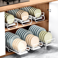 Égouttoir à vaisselle de cuisine en fer, extensible, pour dropshipping, organisateur de rangement pour armoire étroite, moderne, minimaliste, durable