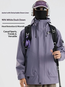Chaqueta Impermeable para Hombre y Mujer, Forro Tres en Uno, Logotipo Personalizado, Chaqueta Deportiva Impermeable, Cortavientos, Transpirable, con Cierre - Product Image 6