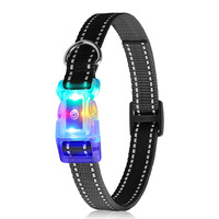 Collier pour chien LED rechargeable par USB, coloré, lumineux, réfléchissant, réglable en nylon, pour la sécurité nocturne, la marche et la randonnée