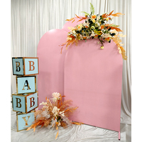 Boîte de douche de bébé en gros pour fête de mariage, anniversaire, décoration de douche de bébé, cadre en métal moderne, toile de fond d'arc