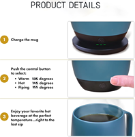 Chauffe-tasse LED intelligent avec contrôle de température et minuterie, idéal pour les voyages – Offre spéciale