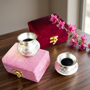 กล่องของขวัญกำมะหยี่สีแดง Lota For Puja ถุงของชำร่วยงานแต่งงานสุดหรู ถุงของขวัญสำหรับงานปาร์ตี้ กล่องบรรจุภัณฑ์กำมะหยี่ ถุงของขวัญสุดหรู - Product Image 3