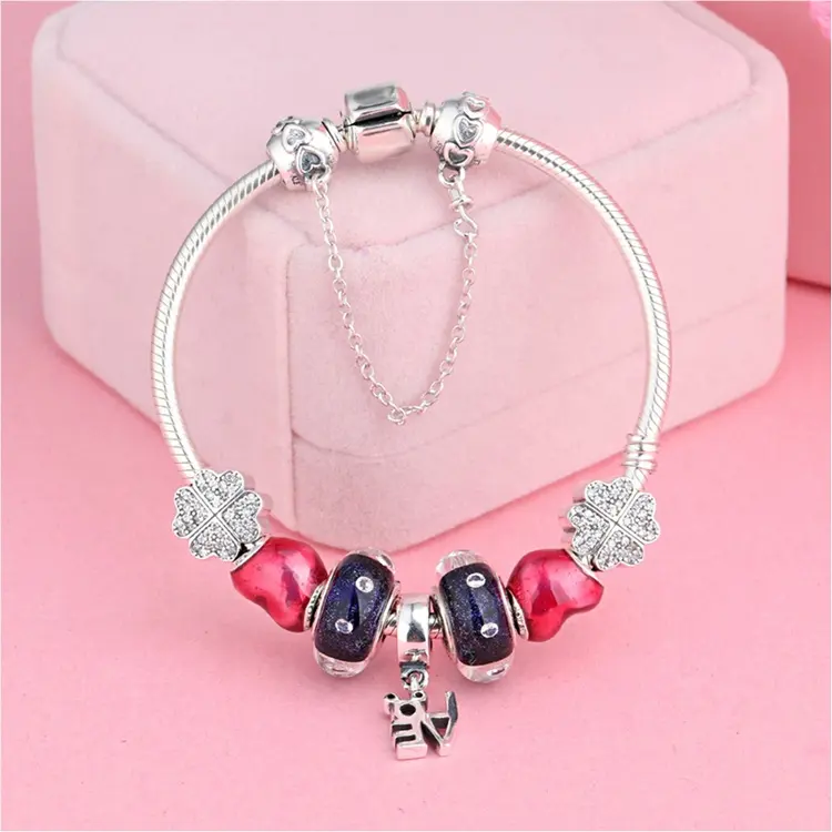 Wholesale fancy chain swan pendant custom charm bracelet