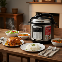 Cuisinière électrique à pression multifonctionnelle pour la maison, 1000 W, 6 L, 8 L, en acier inoxydable, avec écran LED, 14 programmes prédéfinis