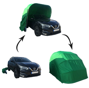 Abri de voiture rétractable et pliable, imperméable, autoportant, robuste, mobile, <span class=keywords><strong>avec</strong></span> protection solaire, finition poudrée, pour stationnement simple - Product Image 6