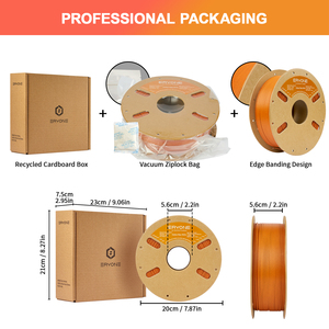 Filament d'imprimante 3D <span class=keywords><strong>ERYONE</strong></span> en fibre de carbone PETG, diamètre 1,75 mm, 1 kg, orange vif - Product Image 3