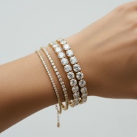 Bracelet tennis luxueux en diamant de laboratoire certifié IGI, chaîne en or massif 14K 18K pour femmes et hommes