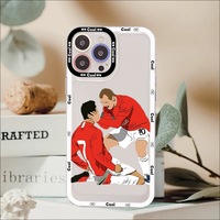 Coque de Téléphone Humoristique Personnalisée Cristiano R. Star de Football pour iPhone 14 15 Pro Max, Housse de Protection Mobile en Matériau PC